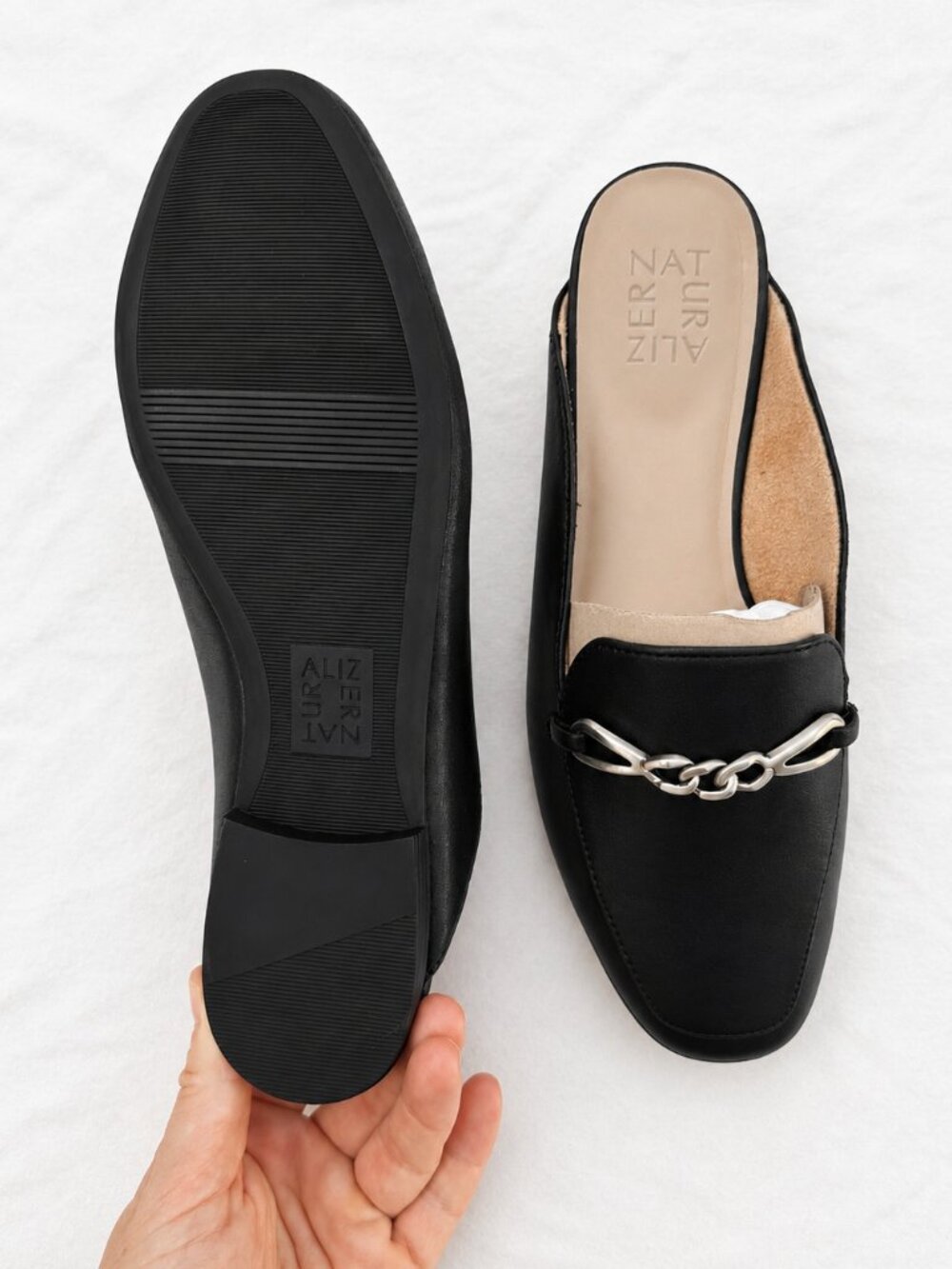 NWT Naturalizer Kayden Mule Black Size 8M Horsebit Slip On Loafers